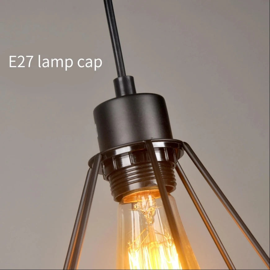 Geometric Pendant Light — Modern Iron Chandelier