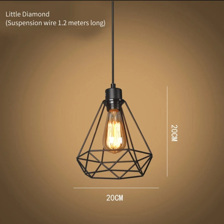 Geometric Pendant Light — Modern Iron Chandelier