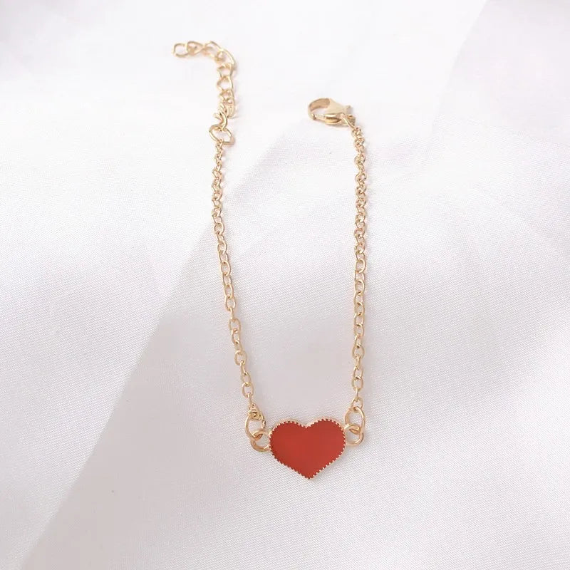Korean Fashion Bracelets Enamel Heart Bangles for Women Enamel Bracelets Simple Design Hand Decoration Fashion Jewelry