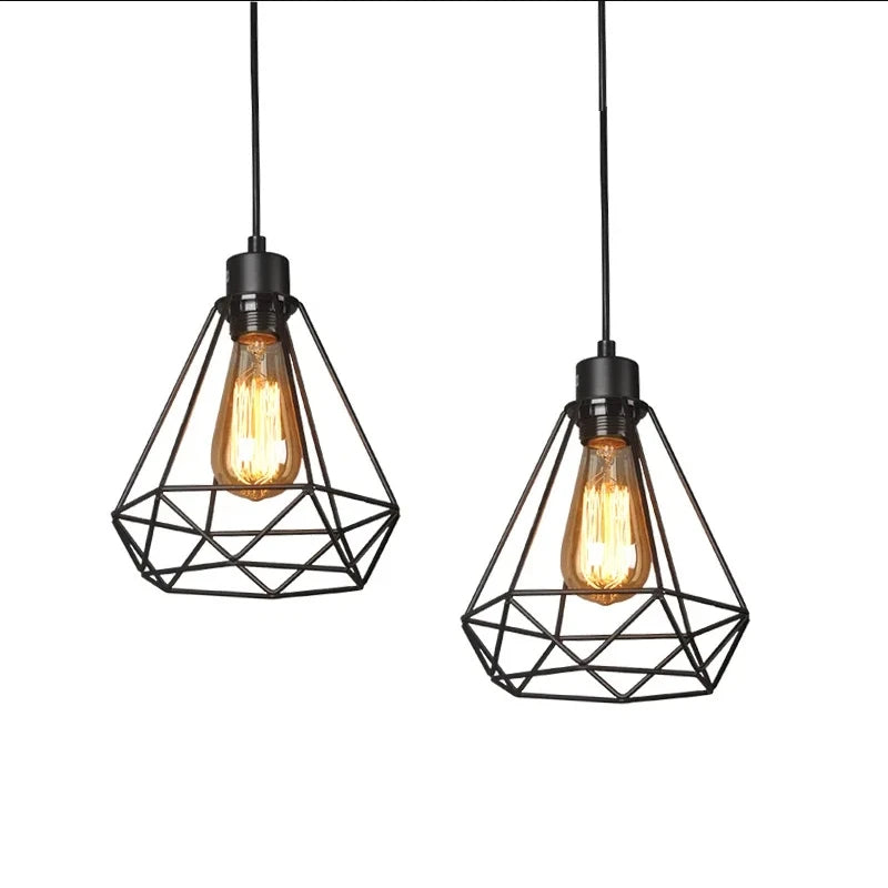 Geometric Pendant Light — Modern Iron Chandelier