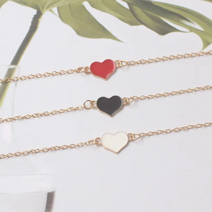 Korean Fashion Bracelets Enamel Heart Bangles for Women Enamel Bracelets Simple Design Hand Decoration Fashion Jewelry